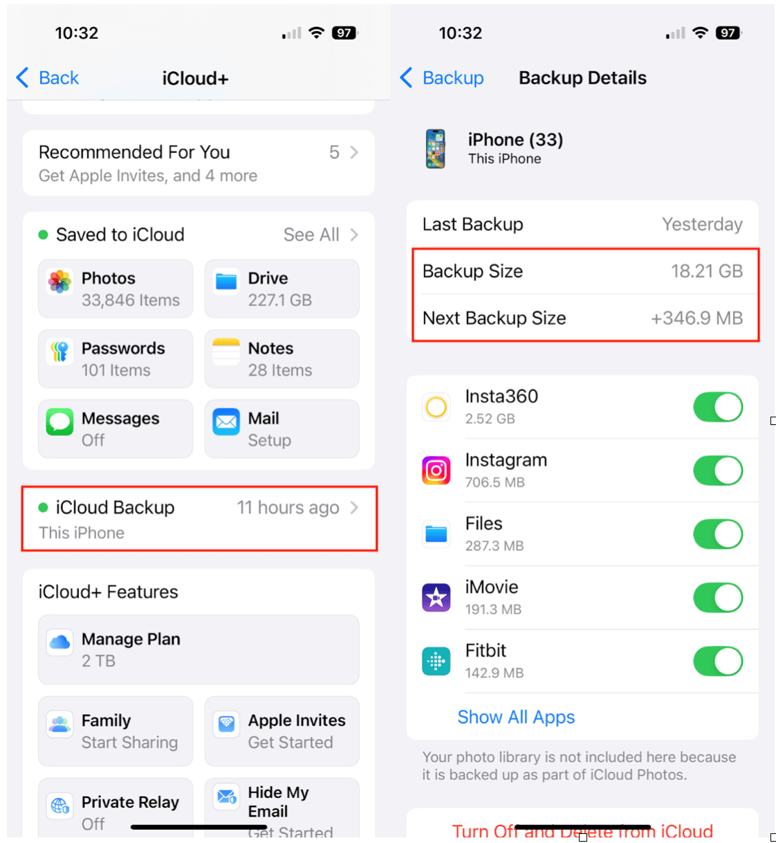 Ile potrzebna jest przechowywanie iCloud do tworzenia kopii zapasowej